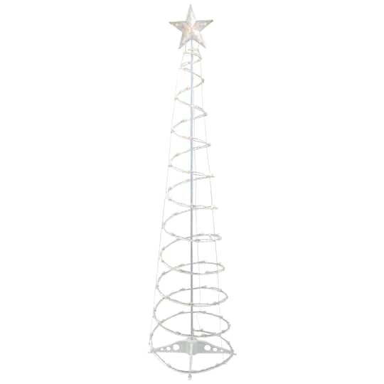 Northlight 6ft Led Lighted Spiral Cone Tree Warm White Lights Christmas Yard Art, One Size, White